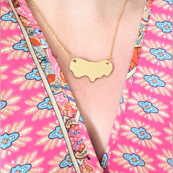 Mirror Drip Necklace + Matching Studs | Hypoallergenic - Picture 4 of 17